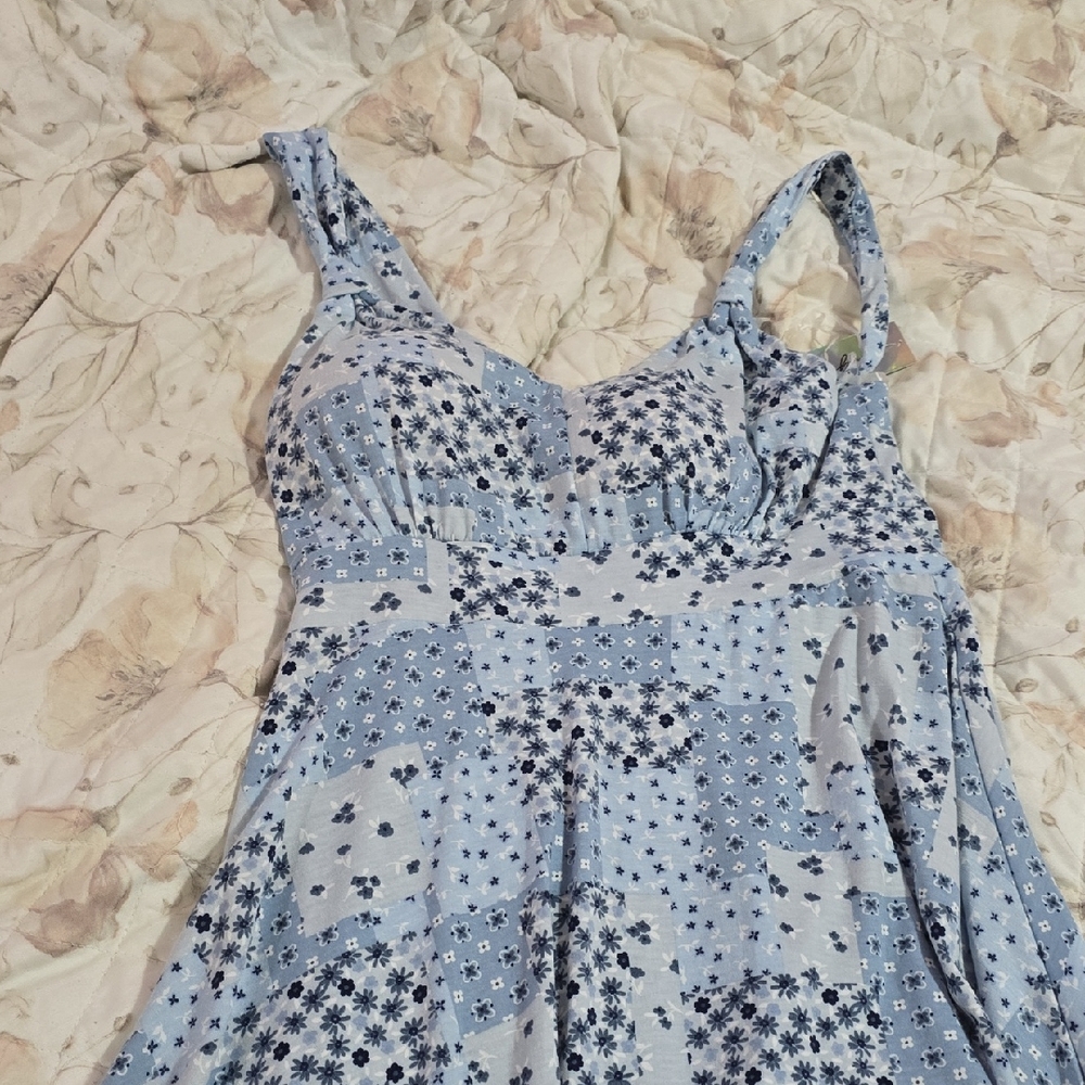 Derek Heart Blue Floral Dress